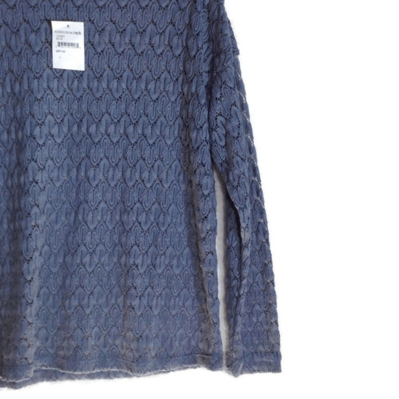 Chloe K Large Knit Lace Sweater Top Long Sleeve Delicate Cottagecore Grandmacore - Picture 3 of 10